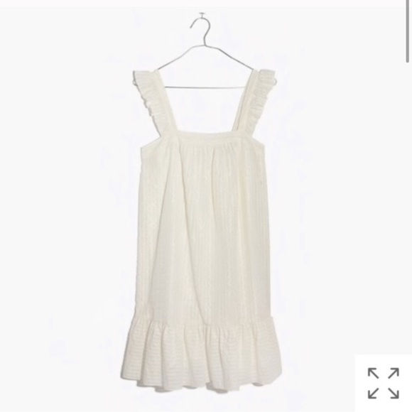 MADEWELL Metallic Striped Ruffle- Sleeve Dress XXS - Picture 5 of 10